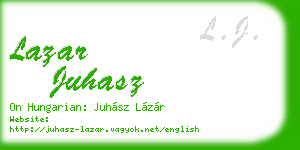 lazar juhasz business card