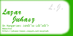 lazar juhasz business card